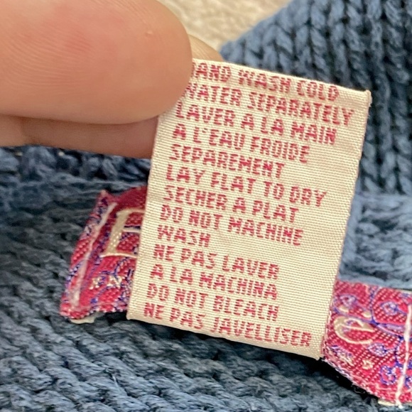 Vintage Brontë Knitted By Hand Ramie Cotton Floral Crew Neck Sweater S - Picture 7 of 11